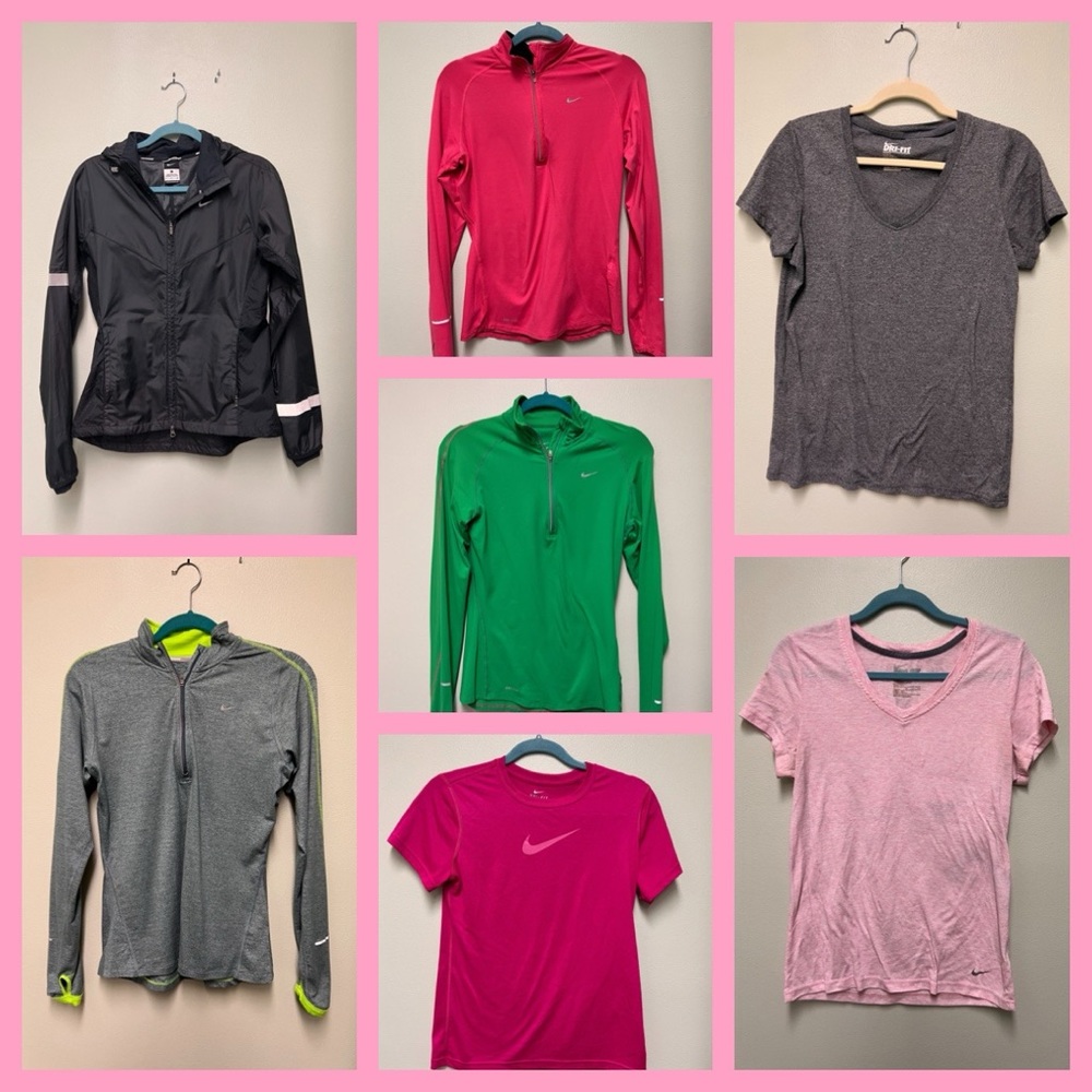 🩷HUGE NIKE Dri-Fit Running Lot~Women’s Small~Jacket🩷Pullovers🩷Tees